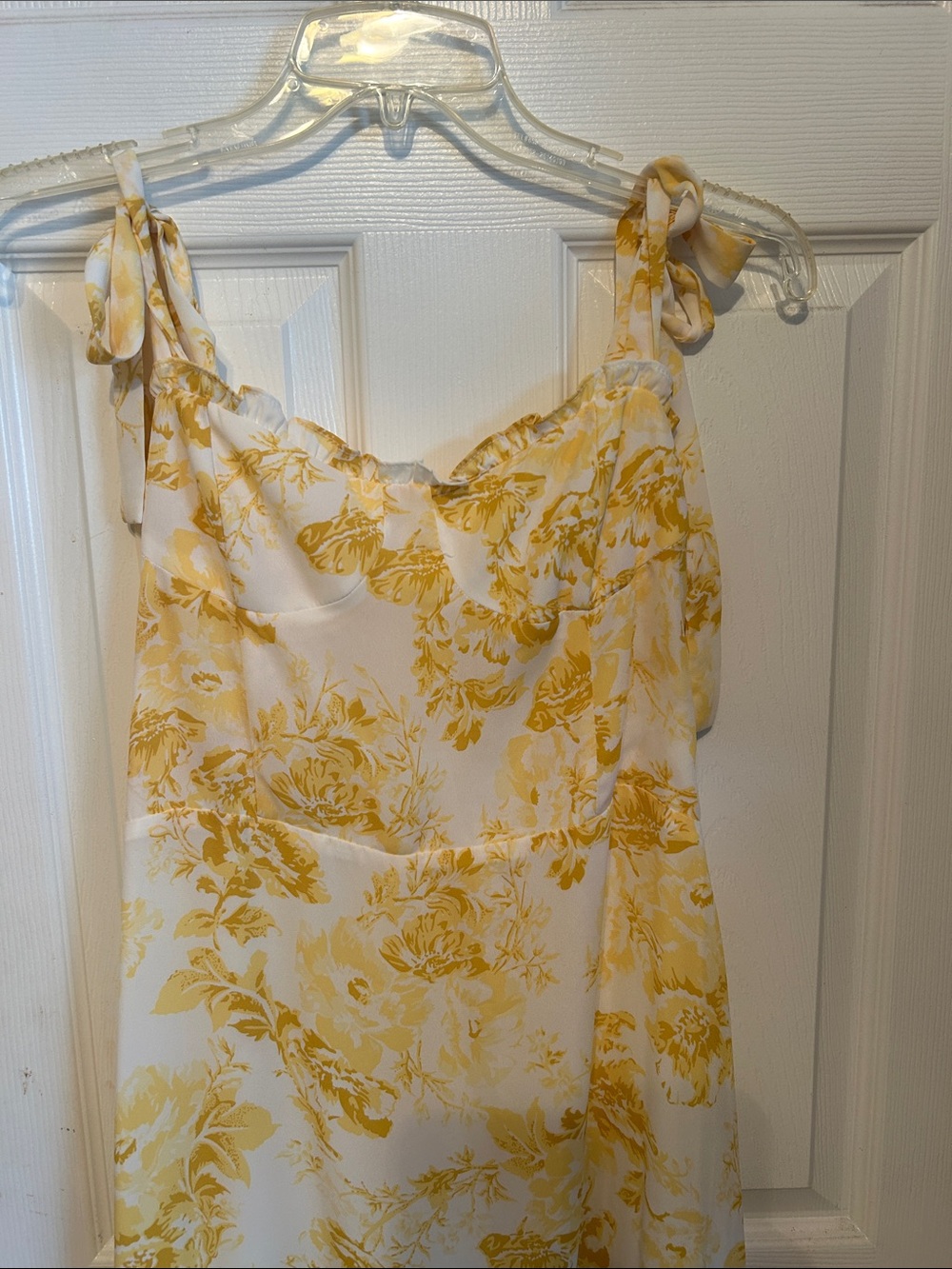 Yellow Floral Corset Maxi Dress - Picture 4 of 9